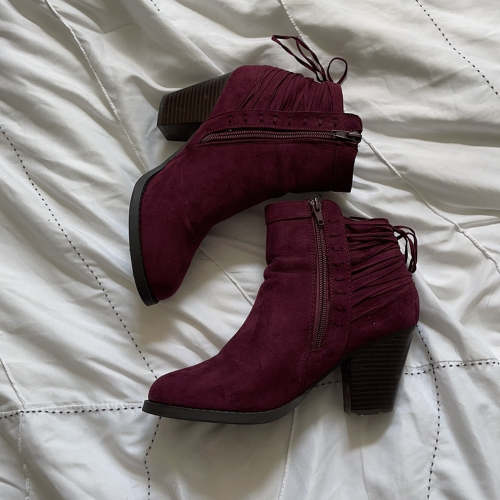 Burgundy Booties